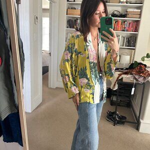 Anthropologie Floral Kimono Style Lightweight Jacket, S